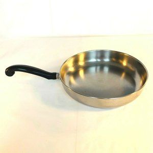 Vintage Farberware Stainless Steel 10.25” Skillet Fry Pan Aluminum Clad‎ NYC USA